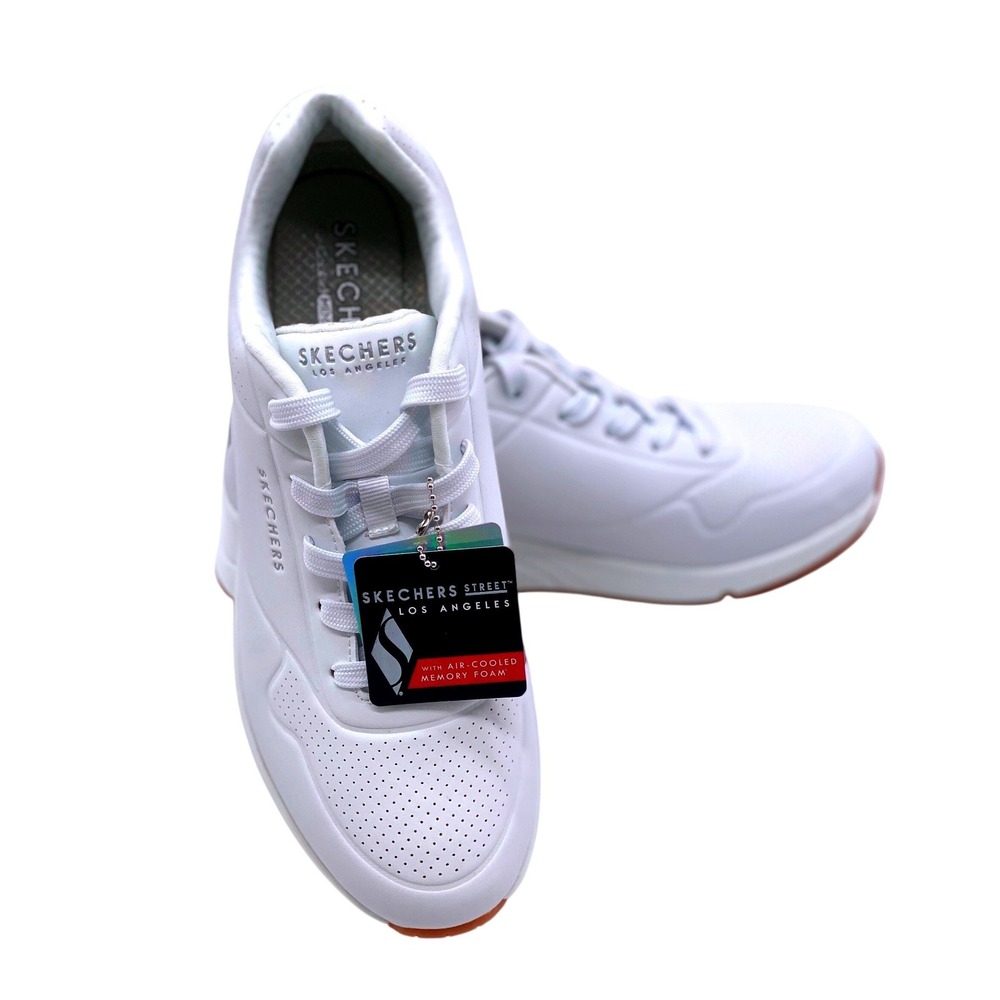 Skechers Street Uno Stand On Air Womens 11 White Sneakers 73690 WHT Memory Foam